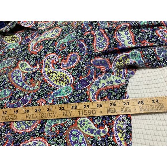 Men's CREMIEUX PREMIUM DENIM Colors Paisley STRETCH Shirt XXL - Picture 3 of 8